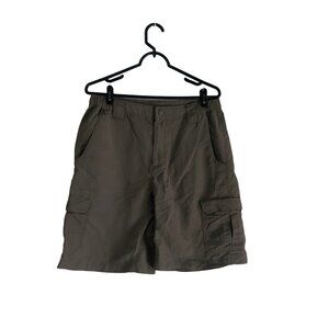 The North Face Mens Khaki Green Outdoor Hiking Cargo Shorts Size Medium